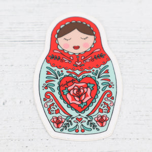 Russian doll sticker