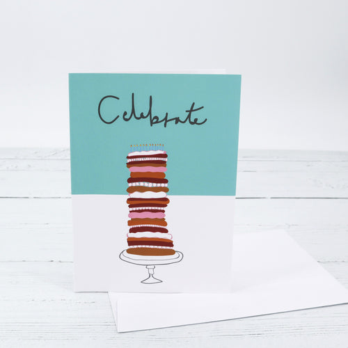 Celebrate cake greetings card