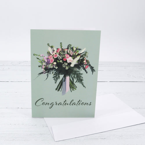 Congratulations bouquet greetings card