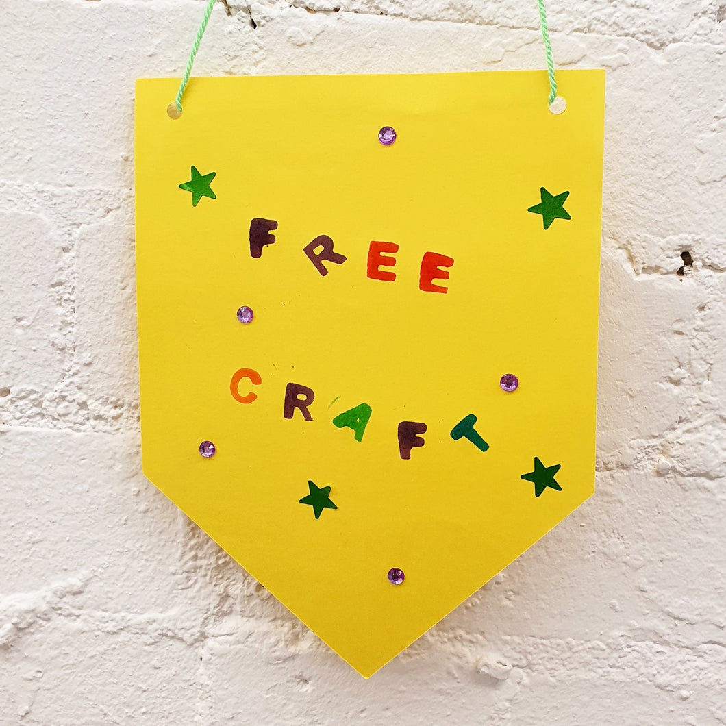 Free family craft Saturday 10:30 - 11:15